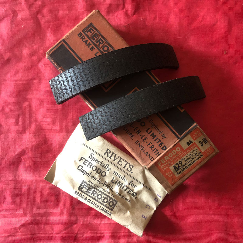 Ariel 250cc 1930's / 40's 'WD' Brake Linings - A29