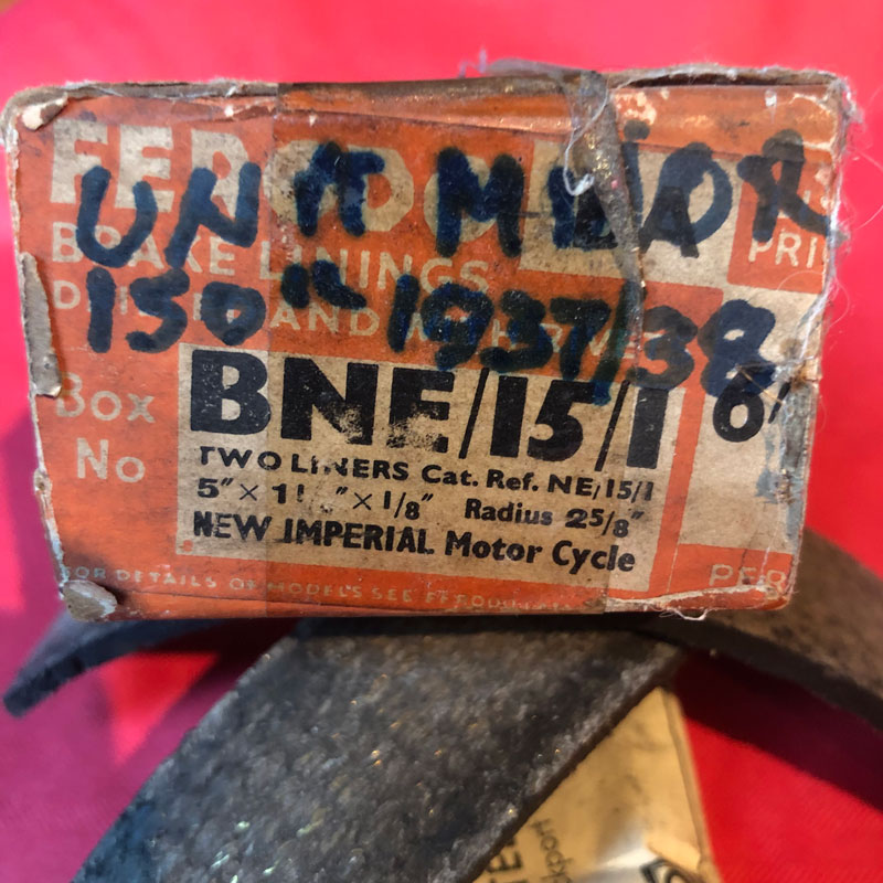 New Imperial 'Unit Minor' Vintage Motorcycle Brake Linings – Image 2
